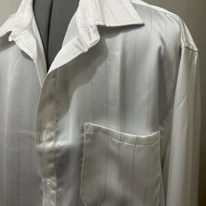 Men's White Casual Button Down Shirt